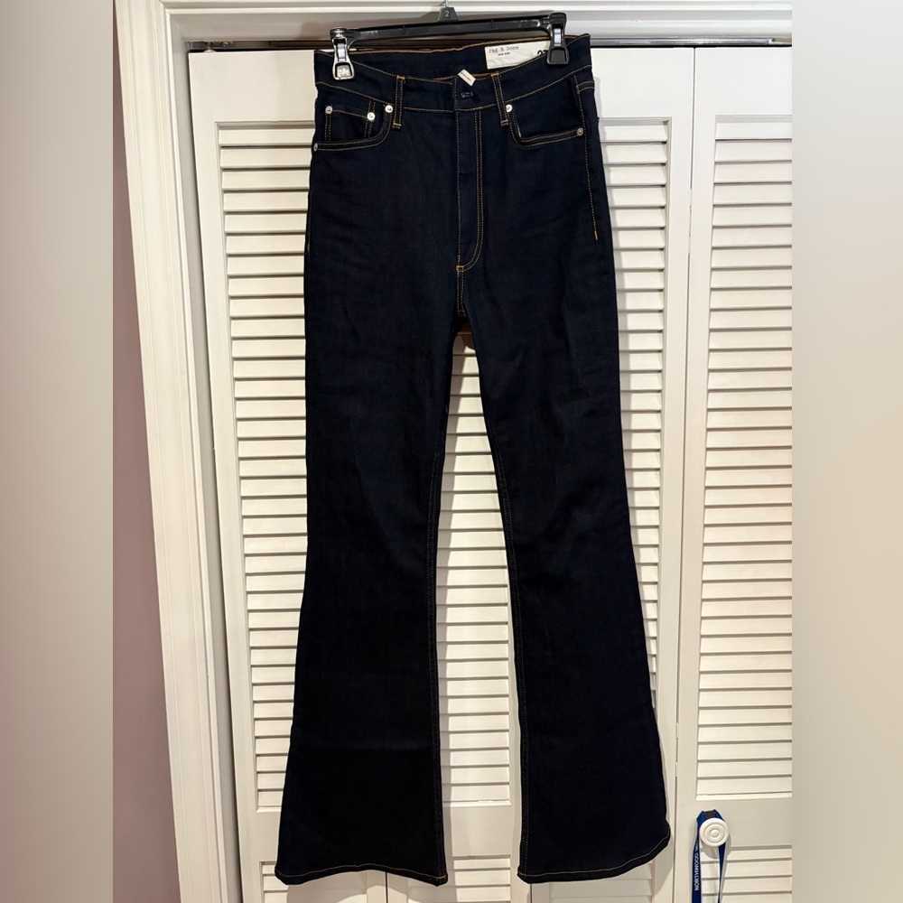 Rag & Bone Casey high rise flares. Size 27. Worn once or twice.